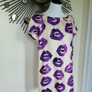 Giles Deacon Couture Lips Print Runway Dress SS14